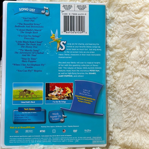 Disney Sing-along songs DVD - Picture 2 of 5